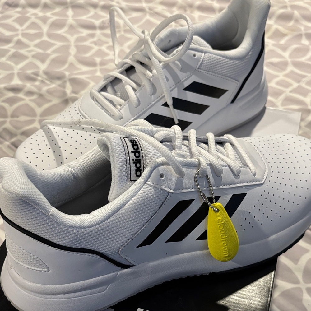 Adidas White and Black Running Shoes